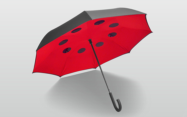 Ideashow双层反向长柄晴雨伞